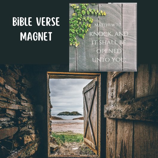 Aimant Frappe Et La Porte Ouvre Le Verset De La Bible