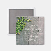 Aimant Frappe Et La Porte Ouvre Le Verset De La Bible (Recto/Verso)