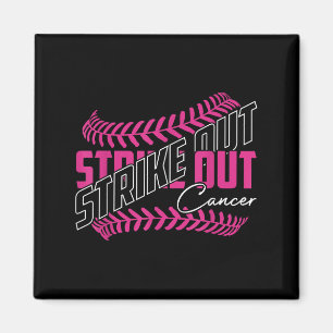 Aimant Frapper le cancer Baseball Softball Cancer du sein
