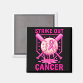 Aimant Frapper le cancer du sein Baseball Sensibilisation (Recto/Verso)