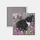 Aimant Frappes en Fleurs II - Tux Kitty Cat (Recto/Verso)