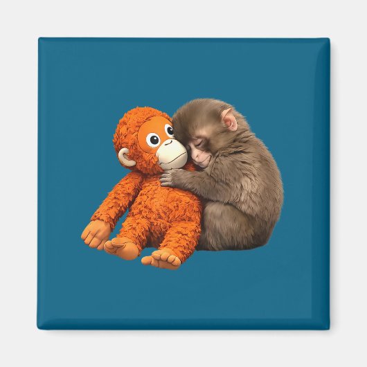Aimant Frappez le mignon singe (Devant)