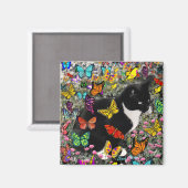 Aimant Frapules en papillons - Tuxedo Kitty (Recto/Verso)