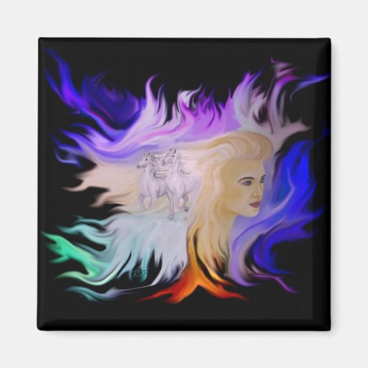 Aimant Frau mit Pferd (Devant)