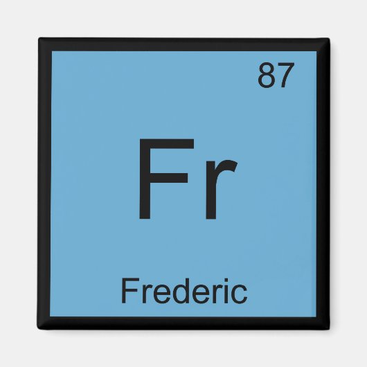 Aimant Frédéric nom chimie élément tableau périodique (Devant)