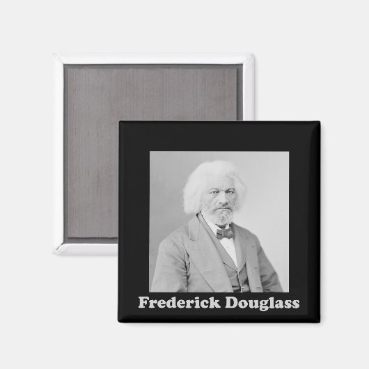 Aimant Frederick Douglass Portrait noir et blanc Photo (Recto/Verso)