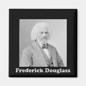 Aimant Frederick Douglass Portrait noir et blanc Photo (Devant)
