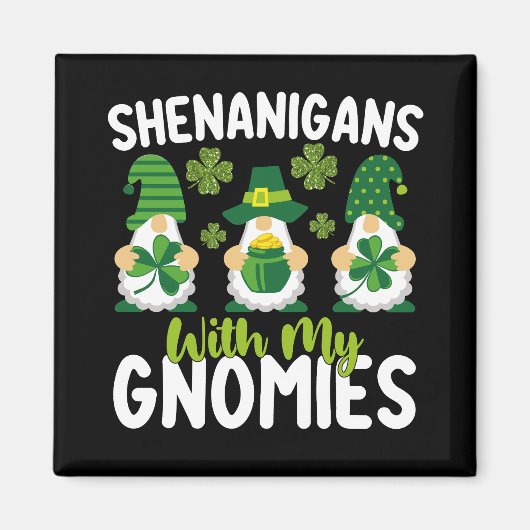 Aimant Fredonnements avec mes gnomes Gnome St Patrick's D (Devant)