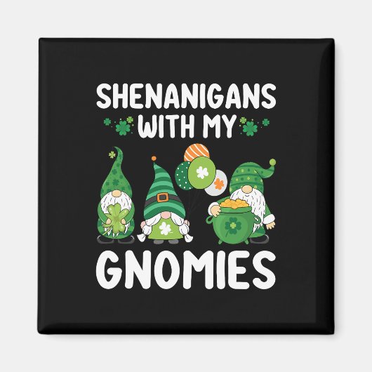Aimant Fredonnements avec mes gnomes Joyeux Saint Patrick (Devant)