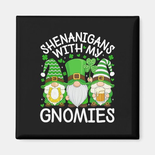Aimant Fredonnements avec mon St. Patrick Gnome de Gnomie (Devant)