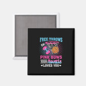 Aimant Free Throws Or Pink Bows Your Auntie Loves You Gen (Recto/Verso)