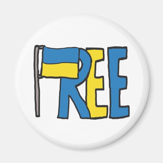 Aimant Free Ukraine (Devant)