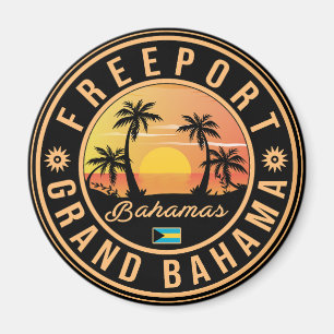 Aimant Freeport Bahamas Souvenirs Vintages 80s