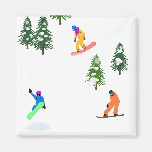 Aimant Freeride Snowboard Snowboard (Devant)