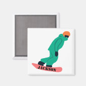 Aimant Freeride Snowboard Snowboard Stencil (Recto/Verso)