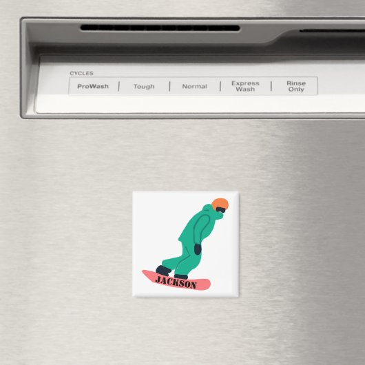 Aimant Freeride Snowboard Snowboard Stencil (In Situ (Lave-vaisselle))