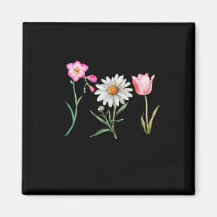 Aimant Freesia Daisy Tulipe Fleur Subtile Tige Nature Rés