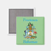 Aimant Freetown, Bahamas avec armoiries (Eleuthera) (Recto/Verso)