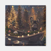 Aimant French Bulldog Christmas Festive Voyage (Devant)
