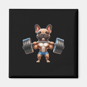 Aimant French Bulldog Gym Frenchie Weightlifter Bodybuild