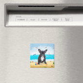 Aimant French Bulldog sur la plage (In Situ (Lave-vaisselle))