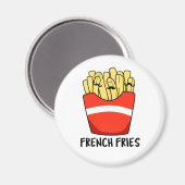Aimant French Fries Funky Fast Food Pun (Recto/Verso)