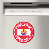 Aimant French Polynesia Round Emblem (In Situ (Lave-vaisselle))
