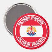 Aimant French Polynesia Round Emblem (Recto/Verso)