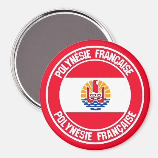 Aimant French Polynesia Round Emblem (Recto/Verso)