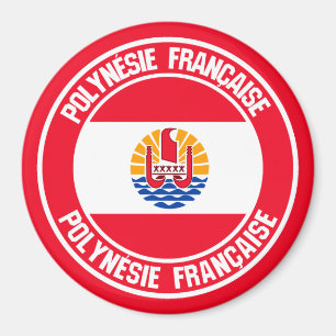 Aimant French Polynesia Round Emblem