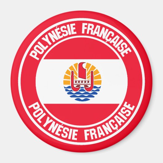 Aimant French Polynesia Round Emblem (Devant)