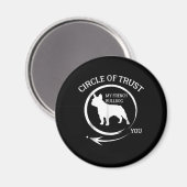 Aimant Frenchie Gift | Mon Cercle De Confiance Français D (Recto/Verso)