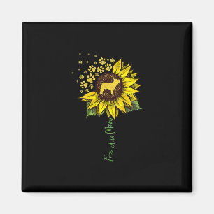 Aimant Frenchie Sunflower Maman Français Bulldog Lover Ca