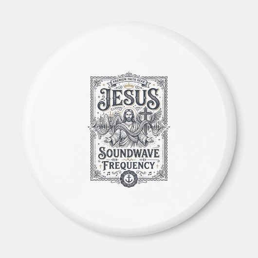 Aimant Fréquence d'onde sonore Jésus Fréquence d'onde son (Devant)