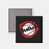 Aimant Frère de baseball de baseball Softball Maman (Recto/Verso)
