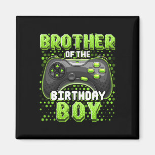 Aimant Frère De L'Anniversaire Garçon Matching Vidéo Jeu 