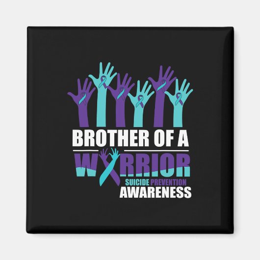 Aimant Frère D'Un Guerrier Suicide Sensibilisation Soins  (Devant)