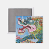 Aimant Fresque chinoise Foo Dog / Lion Guardian (Recto/Verso)