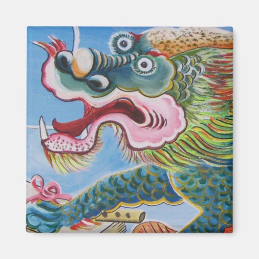 Aimant Fresque chinoise Foo Dog / Lion Guardian (Devant)