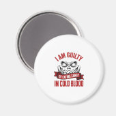 Aimant Friandise d'Halloween Coupable Design de citrouill (Recto/Verso)