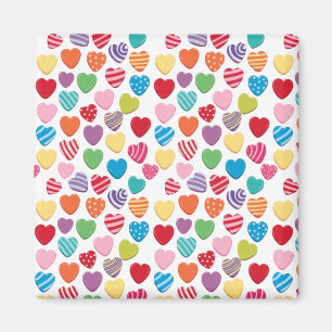 Aimant friandises colorées motif de coeur de la Saint-Val