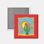 Aimant Frida Kahlo Cactus Graphic (Recto/Verso)