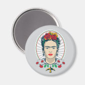 Aimant Frida Kahlo | Floral Vintage (Recto/Verso)