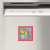 Aimant Frida Kahlo Parrot Graphic (In Situ (Lave-vaisselle))