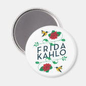 Aimant Frida Kahlo | Typographie florale (Recto/Verso)