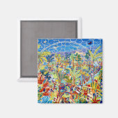 Aimant Fridge Art : Jardin d'Eden. Le projet Eden (Recto/Verso)