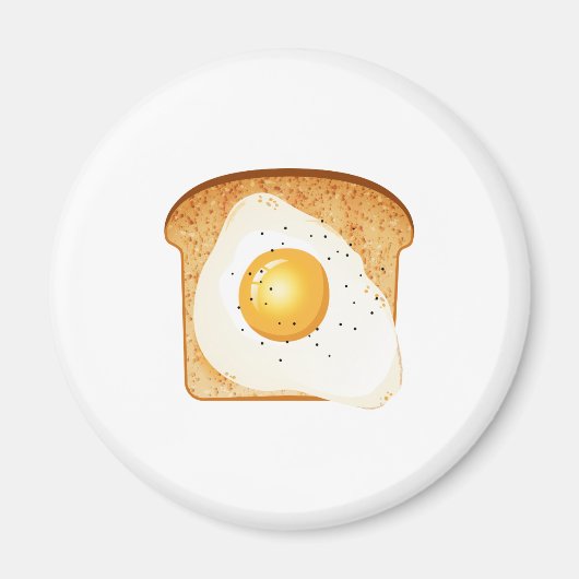 Aimant Fried egg on toast (Devant)