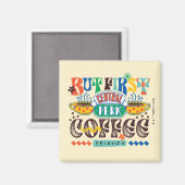Aimant FRIENDS™ | Mais d'abord Café Graphique Vibrant (Recto/Verso)