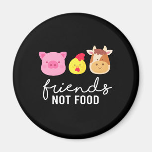 Aimant Friends Not Food Vegan Veganism Animal Rights Don