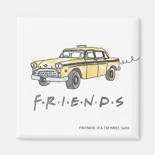 Aimant FRIENDS™ | Taxi Cab (Devant)